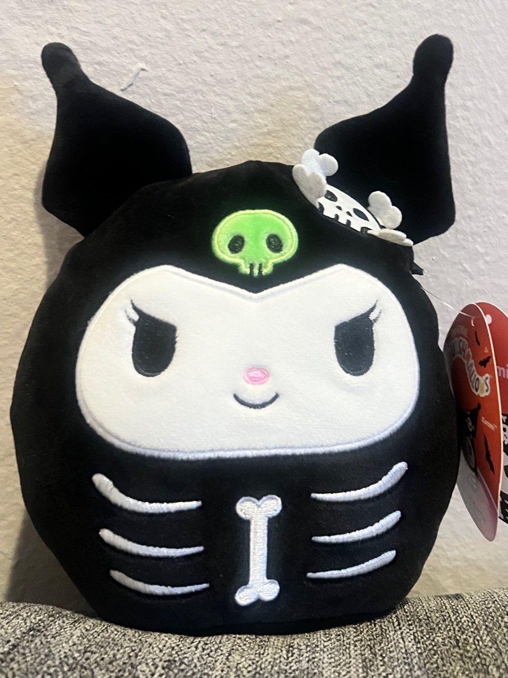 Kuromi Halloween Squishmallows in White Skeleton 💀 👻